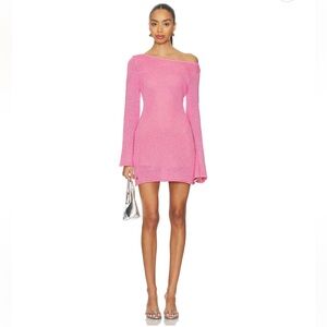 ASTR RESORT - Maya Sleeved Mini Dress in Azalea Sequin
